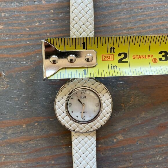 Kenneth Jay Lane Watch and Leather Wrist Band EUC - Picture 7 of 7